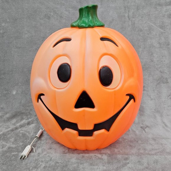 Vintage 1997 Grand Venture blow mold 24" Lighted pumpkin jack-o-lantern USA - Picture 10 of 15